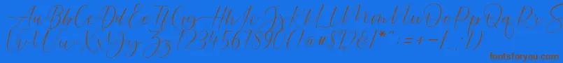 Helostar-fontti – ruskeat fontit sinisellä taustalla