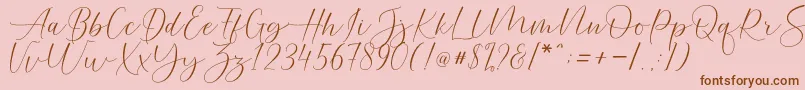 Helostar Font – Brown Fonts on Pink Background