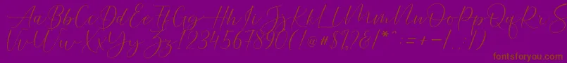 Helostar Font – Brown Fonts on Purple Background
