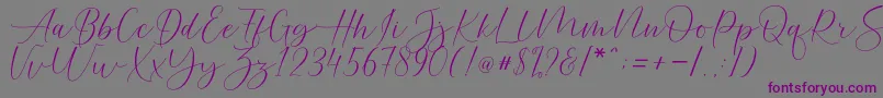 Helostar Font – Purple Fonts on Gray Background