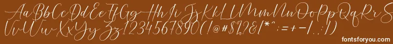 More about Helostar Font Helostar Font – White Fonts on Brown Background