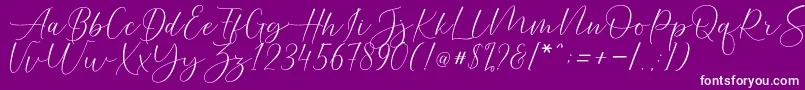 Helostar Font – White Fonts on Purple Background