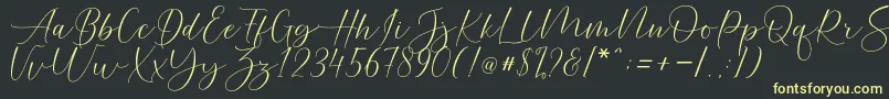Helostar Font – Yellow Fonts on Black Background