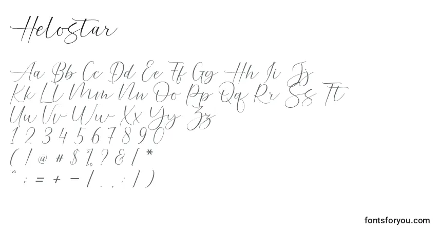 Шрифт Helostar (129417) – алфавит, цифры, специальные символы