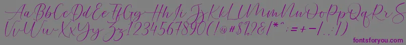 Helostar Font – Purple Fonts on Gray Background