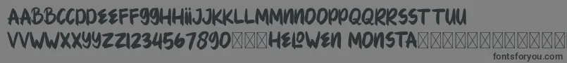 HELOWENMONSTA Font – Black Fonts on Gray Background