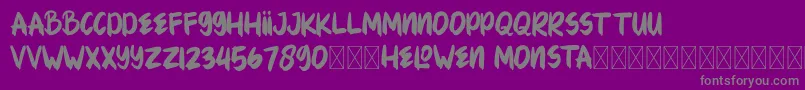 HELOWENMONSTA Font – Gray Fonts on Purple Background