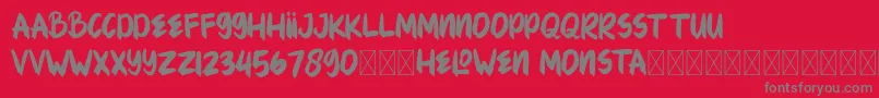 Шрифт HELOWENMONSTA – серые шрифты на красном фоне