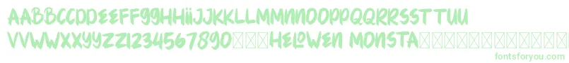 HELOWENMONSTA-Schriftart – Grüne Schriften