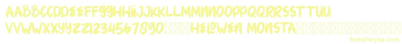 HELOWENMONSTA-Schriftart – Gelbe Schriften