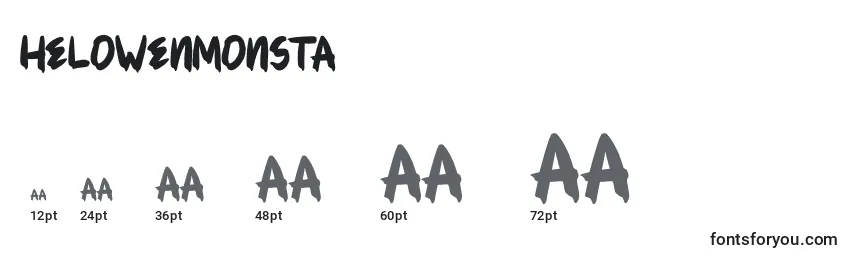 HELOWENMONSTA Font Sizes