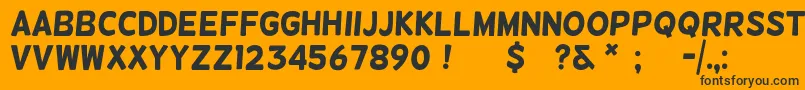 helsinki Font – Black Fonts on Orange Background