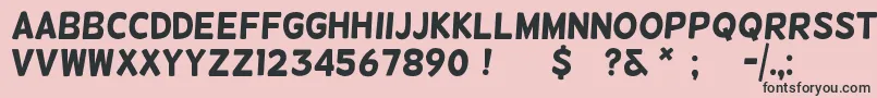 helsinki Font – Black Fonts on Pink Background