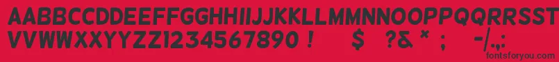 helsinki Font – Black Fonts on Red Background