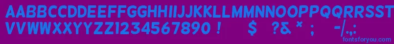 helsinki Font – Blue Fonts on Purple Background