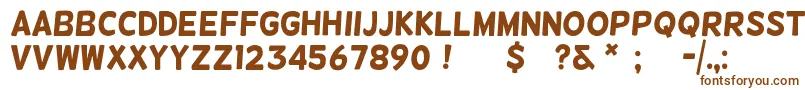 helsinki Font – Brown Fonts on White Background