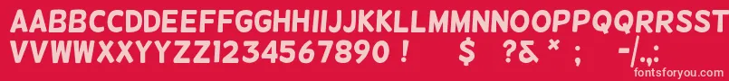 helsinki Font – Pink Fonts on Red Background