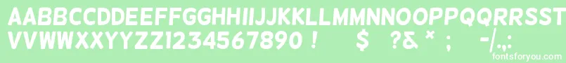 フォントhelsinki – 緑の背景に白い文字