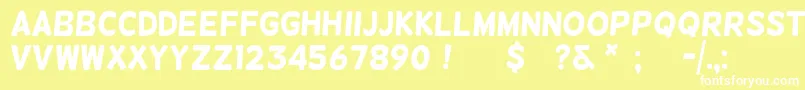 helsinki Font – White Fonts on Yellow Background