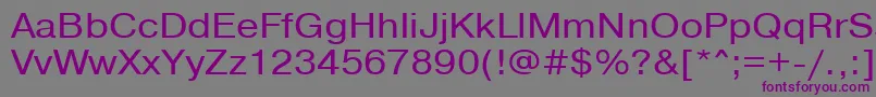 Czcionka Pragmaticactt110n – fioletowe czcionki na szarym tle