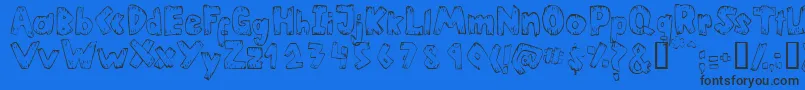 HELTSN   Font – Black Fonts on Blue Background