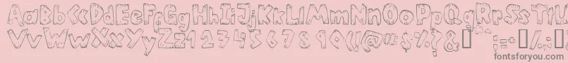 HELTSN   Font – Gray Fonts on Pink Background