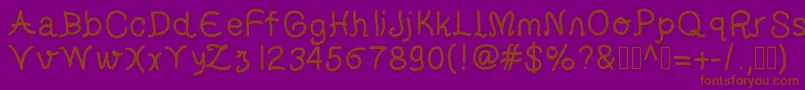 helveti Font – Brown Fonts on Purple Background