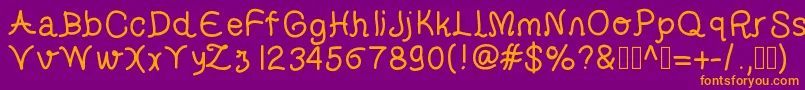 helveti Font – Orange Fonts on Purple Background