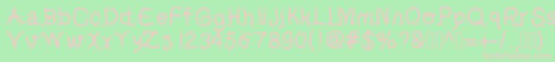 helveti Font – Pink Fonts on Green Background