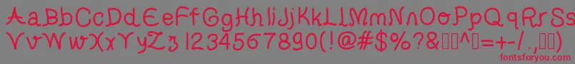helveti Font – Red Fonts on Gray Background