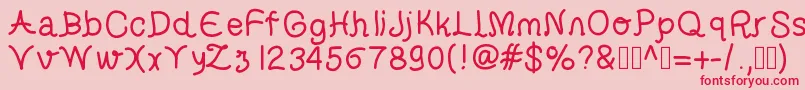 helveti Font – Red Fonts on Pink Background