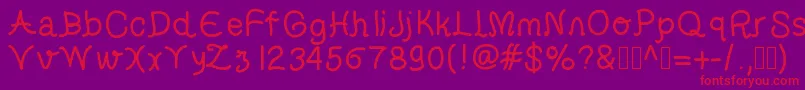 helveti Font – Red Fonts on Purple Background