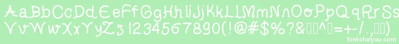 helveti Font – White Fonts on Green Background