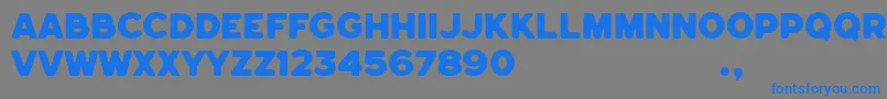 フォントHemisphers Bold Sans – 灰色の背景に青い文字