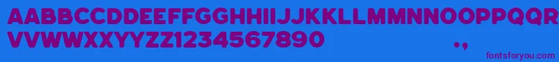 Hemisphers Bold Sans Font – Purple Fonts on Blue Background