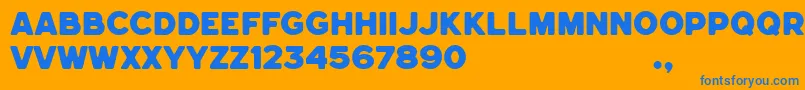 Hemisphers Bold Sans Font – Blue Fonts on Orange Background