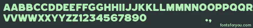 フォントHemisphers Bold Sans – 黒い背景に緑の文字