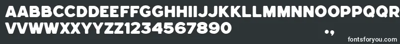 フォントHemisphers Bold Sans – 黒い背景に白い文字