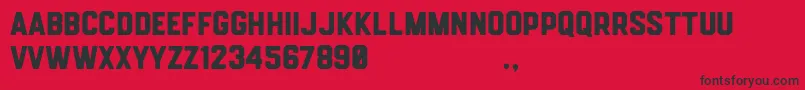 Czcionka Hemisphers Sans – czarne czcionki na czerwonym tle
