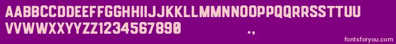 Hemisphers Sans Font – Pink Fonts on Purple Background