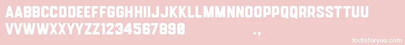 Hemisphers Sans Font – White Fonts on Pink Background