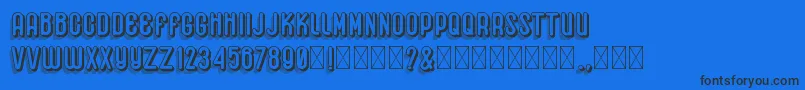 Hemondalisa Font – Black Fonts on Blue Background