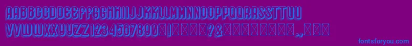 Hemondalisa Font – Blue Fonts on Purple Background