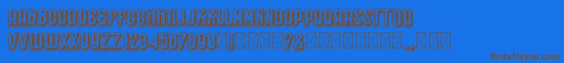 Hemondalisa Font – Brown Fonts on Blue Background