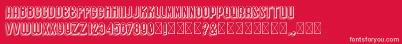 Hemondalisa Font – Pink Fonts on Red Background