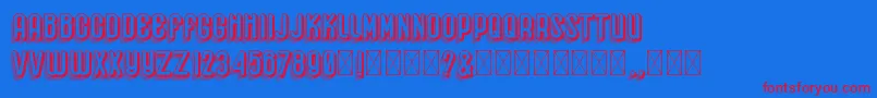 Hemondalisa Font – Red Fonts on Blue Background