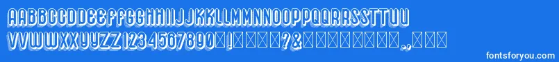 Hemondalisa Font – White Fonts on Blue Background