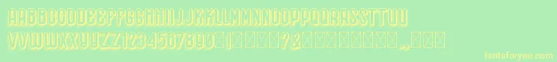 Hemondalisa Font – Yellow Fonts on Green Background