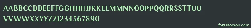 Шрифт HENAVE Regular DEMO – зелёные шрифты на чёрном фоне