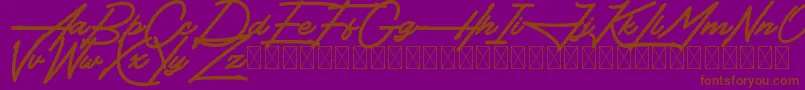 Hendangan Font – Brown Fonts on Purple Background